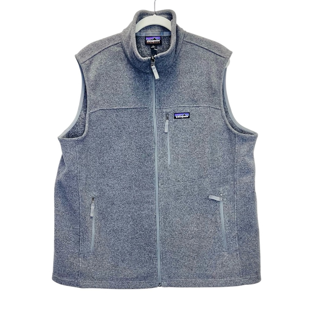 Patagonia Synchilla Gray Full‑Zip Fleece Vest Large